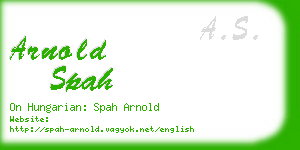 arnold spah business card